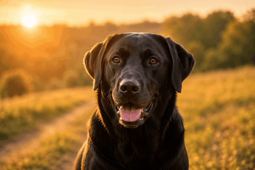 Lebenserwartung beim Labrador – Wie alt werden Labradore? 4 Gesunder schwarzer Labrador Portraitaufnahme