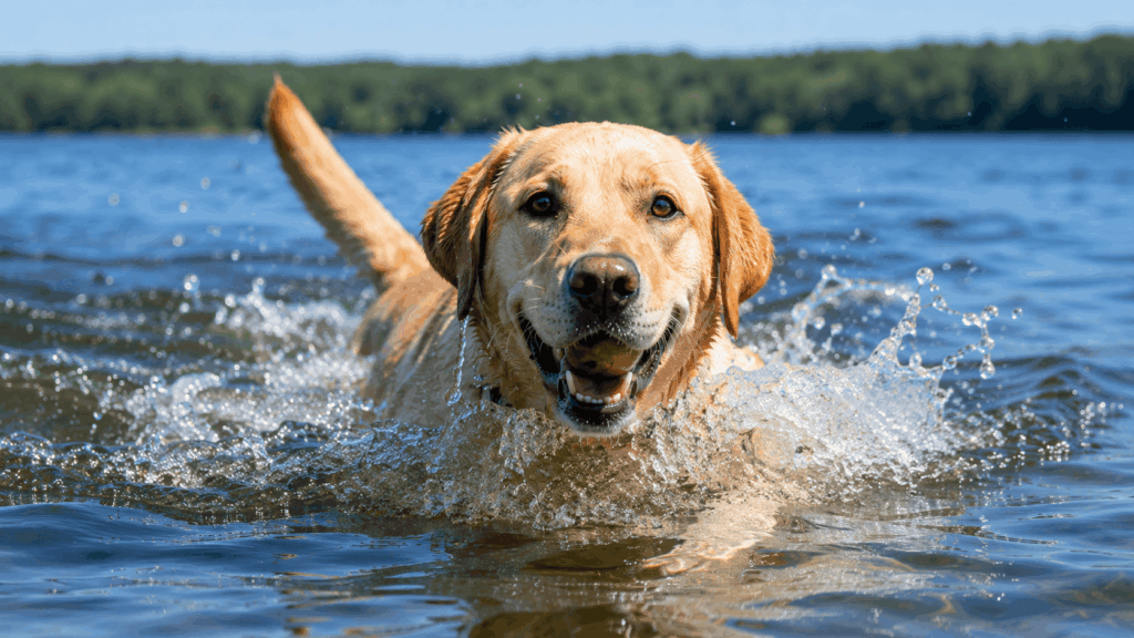 Labrador beim Schwimmen